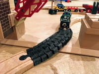 Flexible Schiene für Bahn aus Holz, kompatibel mit Brio