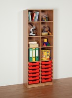 Regal mit 12 Ergo Tray Boxen, B/H/T: 70 x 190 x 40 cm