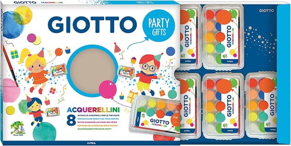 PARTY SET 8x GIOTTO Mini Malkasten mit je 15 Farben