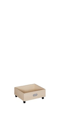 Rollkasten für Möbel mit hoher Sockelniesche, Höhe 19 cm