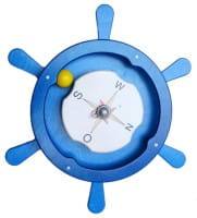Wandspiel Steuerrad mit Kugel