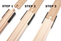 8 Verbindungsstücke für Brücke aus Holz