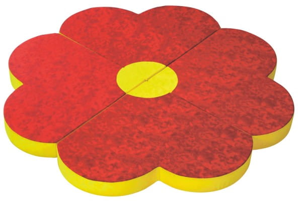 Weichelt Bodenpolster „Blume” 4-teilig, rot/gelb