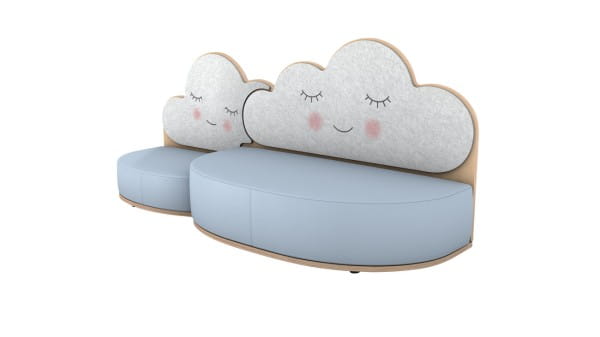 Betzold Kinder-Akustiksofa „Wolke“ mit zwei Ebenen