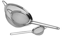 Küchensieb-Set 3-teilig, Edelstahl mit breitem Rand, Ø 8, 14, 20cm